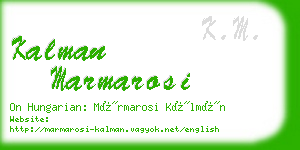 kalman marmarosi business card